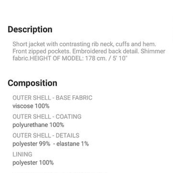 Zara “Bonjour Les Filles” metallic bomber - Picture 7 of 7